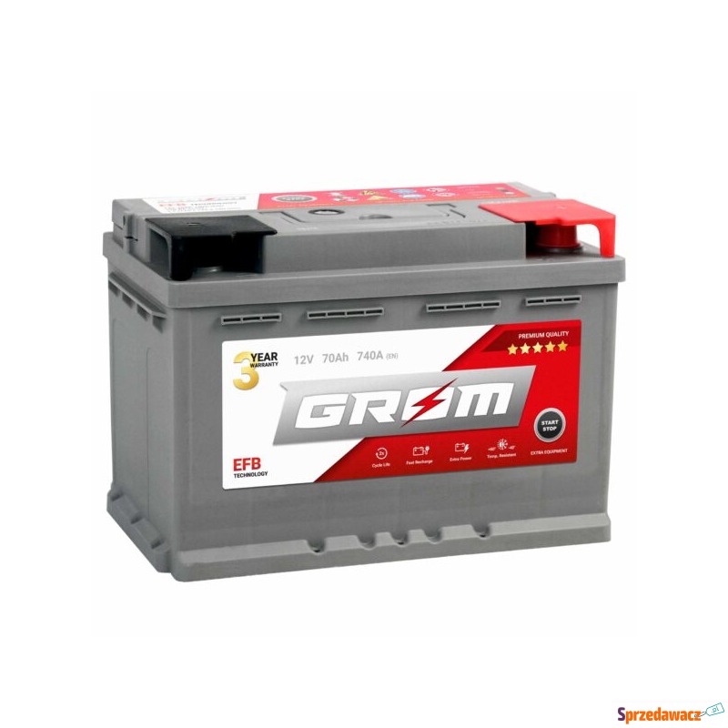 Akumulator 70Ah 740A Grom EFB Prawy...