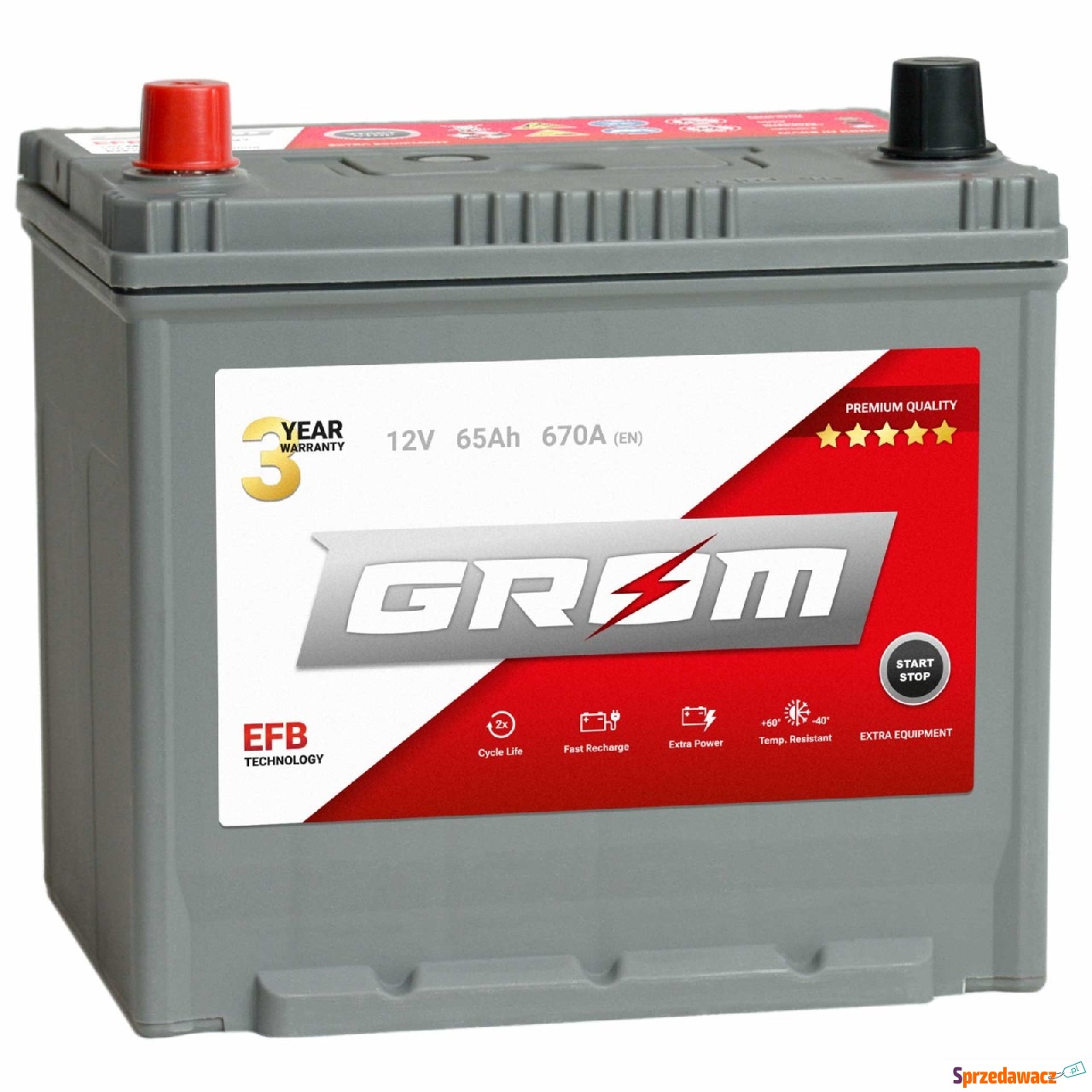 Akumulator 65Ah 670A Grom EFB Japan...