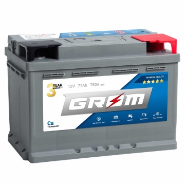 Akumulator 77Ah 750A  GROM Premium - Akumulatory - Augustów - zdjęcie 1