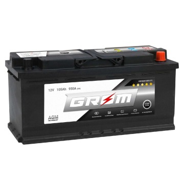 Akumulator 105Ah 950A Grom AGM Prawy Plus - Akumulatory - Białystok - zdjęcie 1