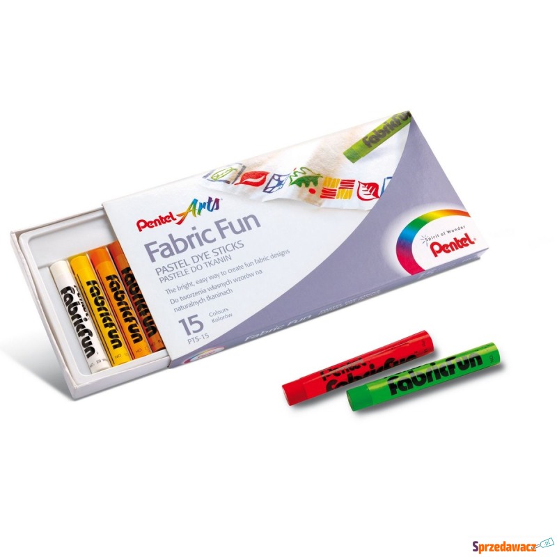 Pastele do tkanin 15 kolorów Pentel - Farby - Bytom