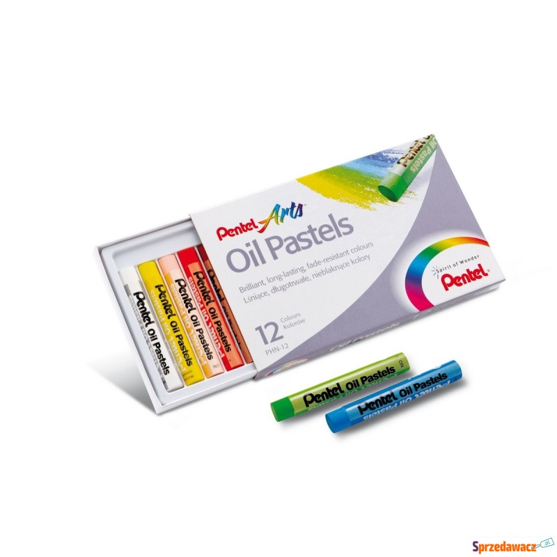 Pastele olejne PHN 12 kolorów Pentel - Kredki, pastele, blendery - Grudziądz