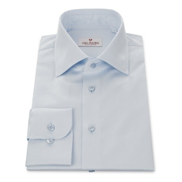 Elegancka błękitna koszula męska VAN THORN z tkaniny Albini 40