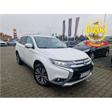 Mitsubishi Outlander - Led*Szyber*Key-Less*7os*Czuj.MartwPola*BiałaPerła*Kamery360*Gwarancja!