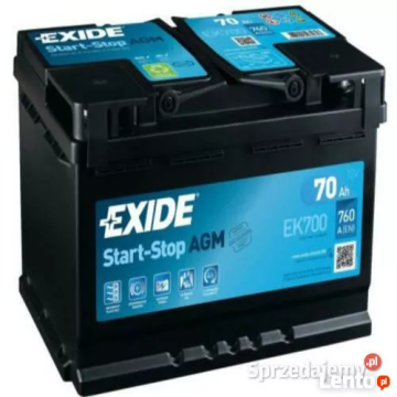 Akumulator 70Ah 760A EN Exide agm - Akumulatory - Otwock - zdjęcie 1