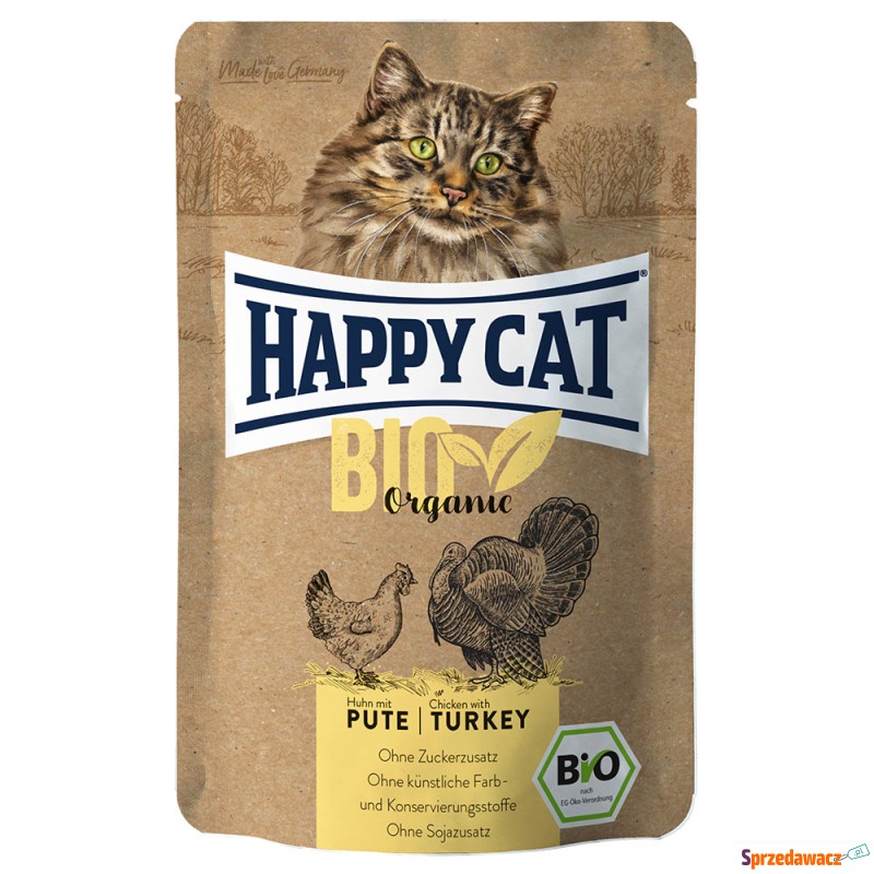 Happy Cat Bio w saszetkach, 6 x 85 g - Biokurczak... - Karmy dla kotów - Tarnów