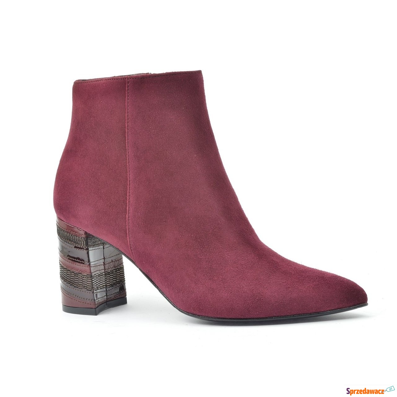 Botki  Uncome 29202 bordowy