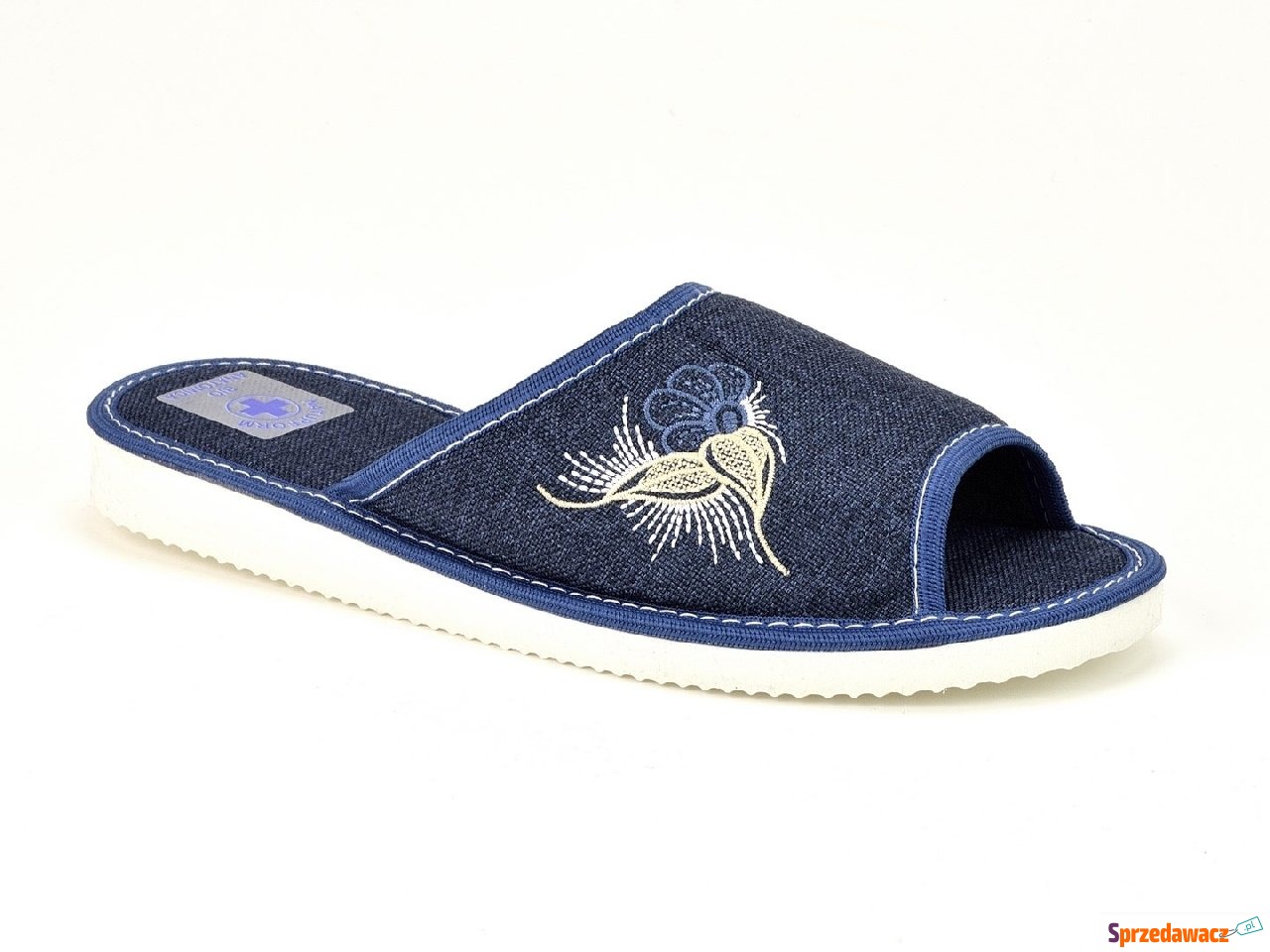 Pantofle PAMI 003-DOG-L granatowe