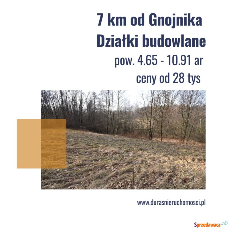 gmina Gnojnik działki budowlane...