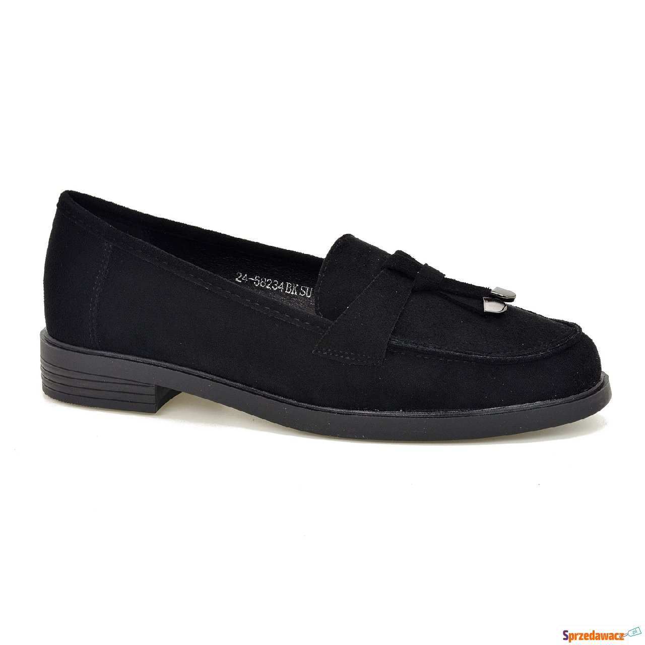 Mokasyny Vinceza 58234 czarny zamsz