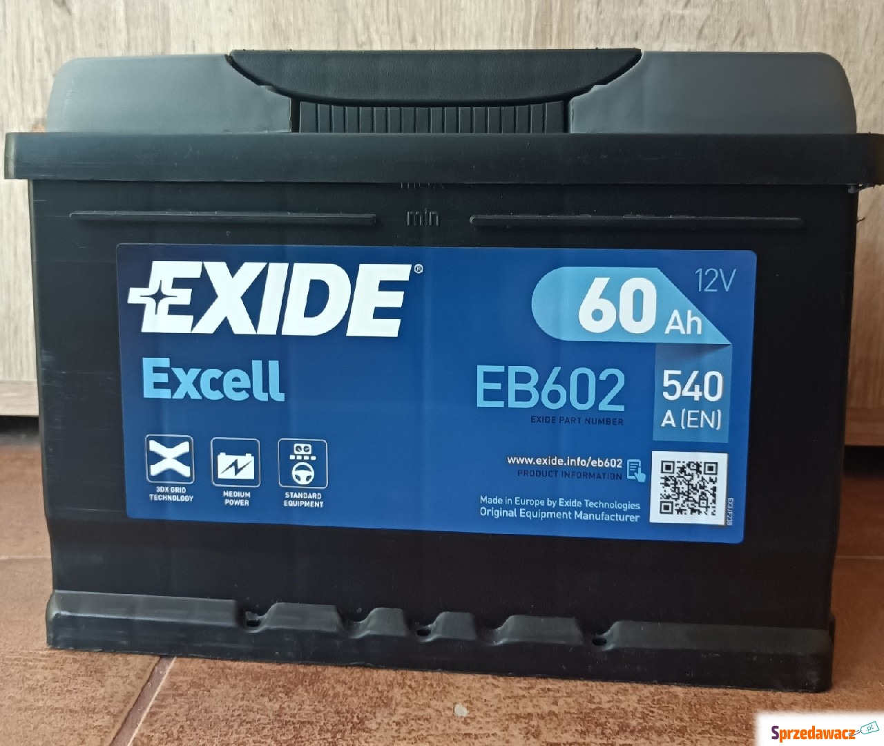 Akumulator 12V 60Ah 540A Exide...