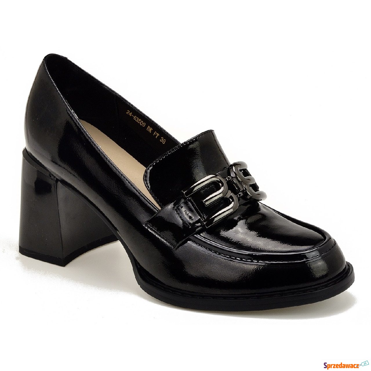 Półbuty Vinceza 63509 czarny lakier