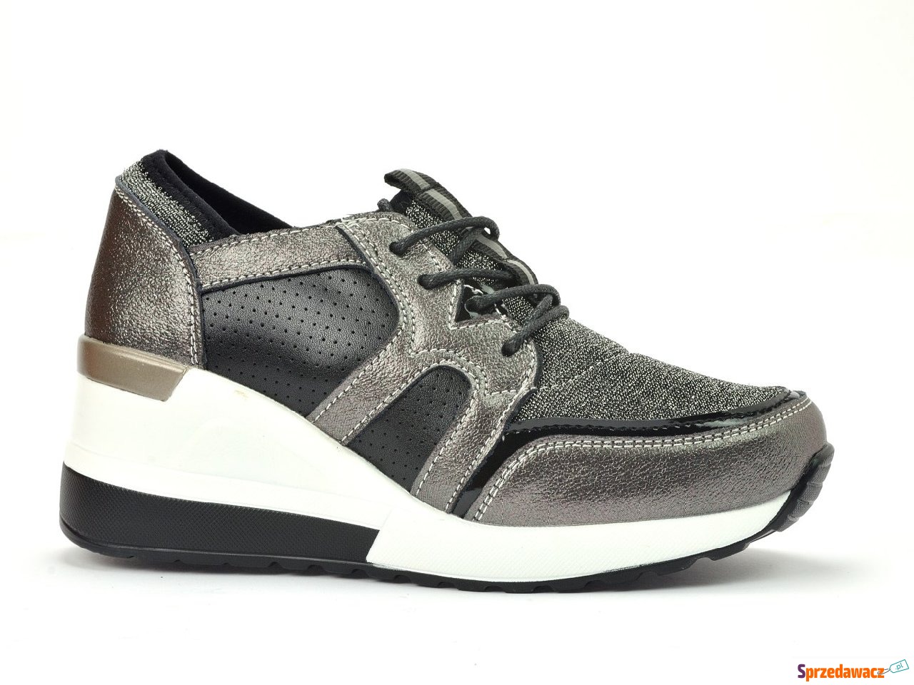 Półbuty Vinceza 21-7790 c. srebrny