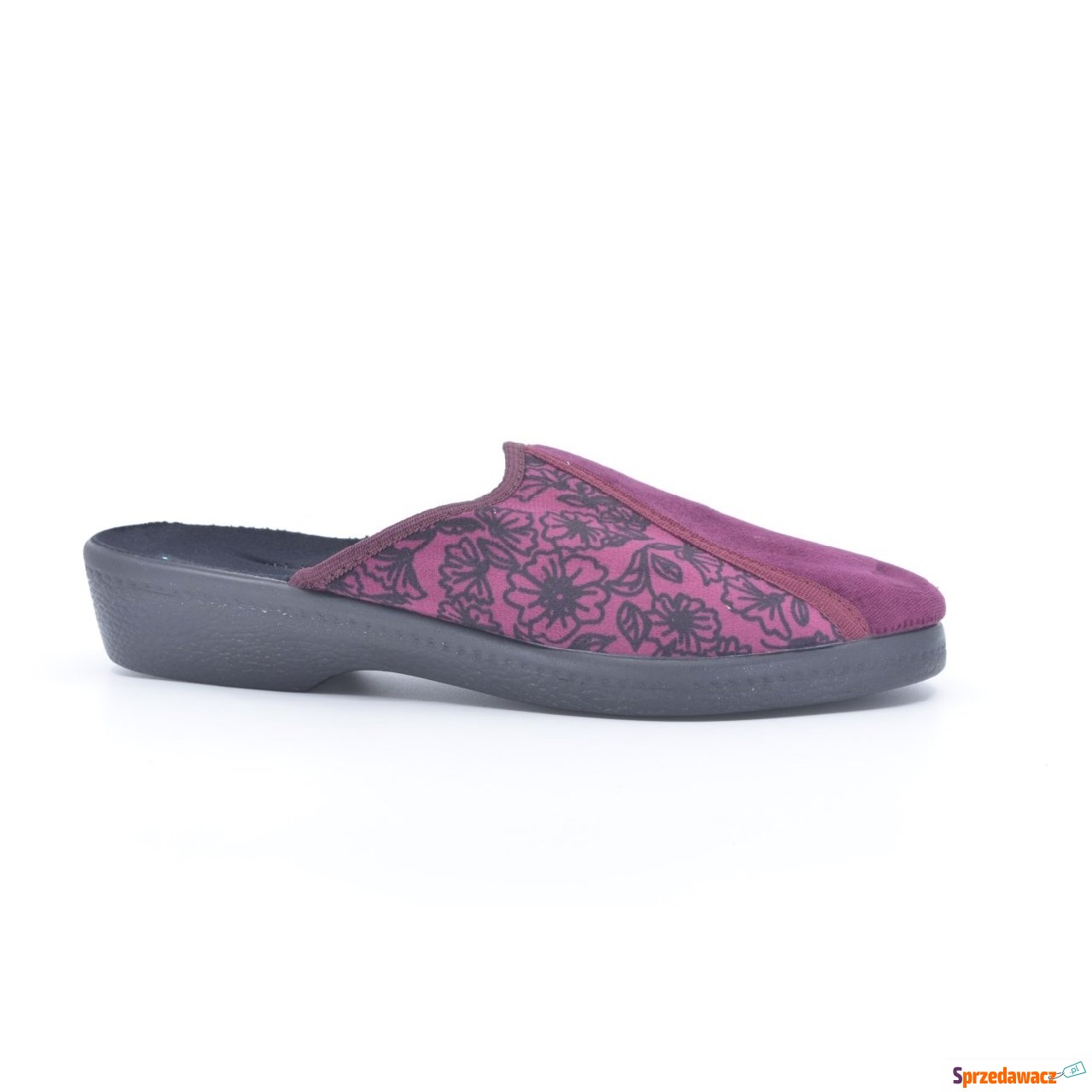 Pantofle pełne Adanex 26817 bordowy