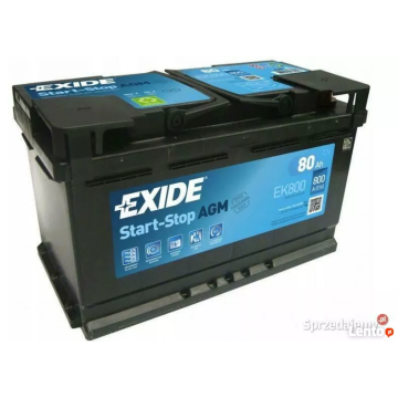 Akumulator 80Ah 800A EN Exide agm EK800 - Akumulatory - Otwock - zdjęcie 1
