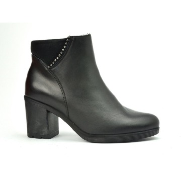 Botki Axel 4424 Czarny+Stretch
