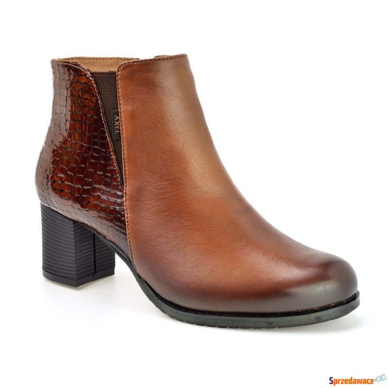 Botki  Axel 4458 brąz + pyton - Botki damskie - Suwałki