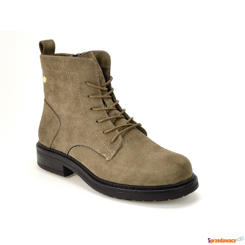 Botki  Sergio Leone BT590  khaki - Botki damskie - Jelenia Góra