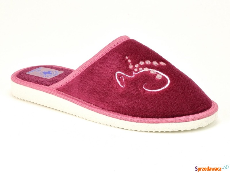 Pantofle PAMI  002 DZG-W purpurowe - Klapki damskie - Ustka
