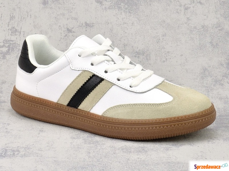 Sneakersy  Sergio Leone SP-106 białe - Półbuty damskie - Białystok