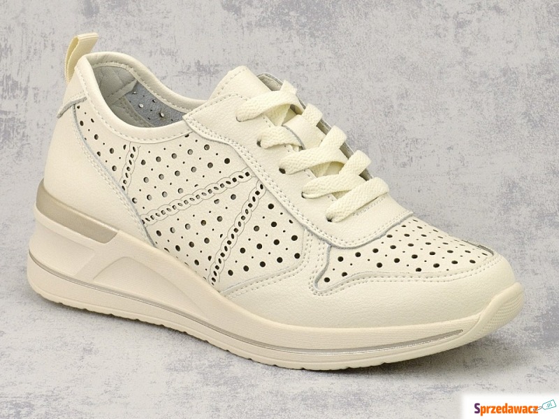 Sneakersy  Sergio Leone SP-115 beżowe - Półbuty damskie - Słupsk