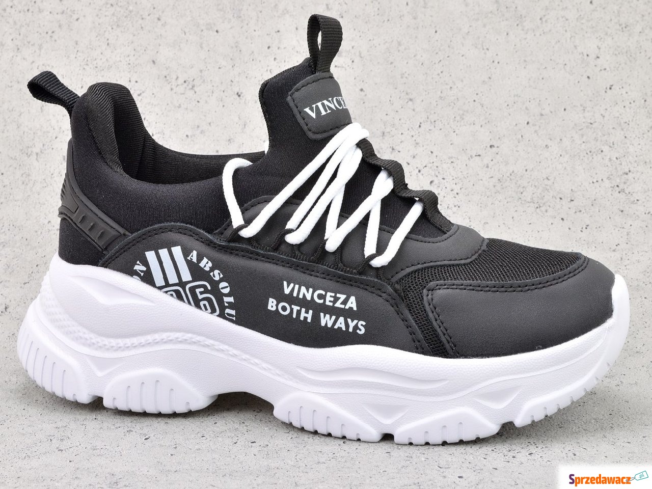 Sneakersy Vinceza 22-8771  czarny