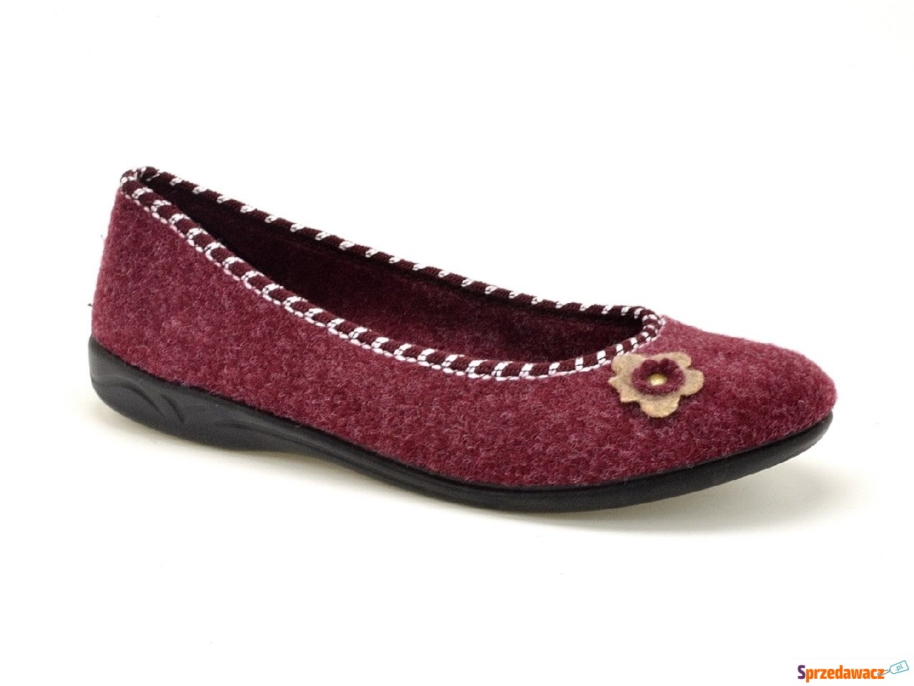 Pantofle  Adanex 16270 bordowe