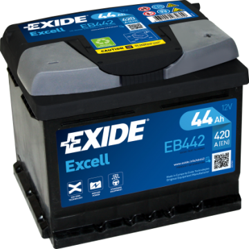 Akumulator Exide Excell 44Ah 420A EB442 prawy+