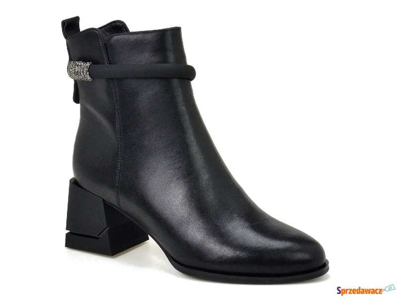 Skórzane botki Filippo DBT6575/24 czarne - Botki damskie - Wrocław