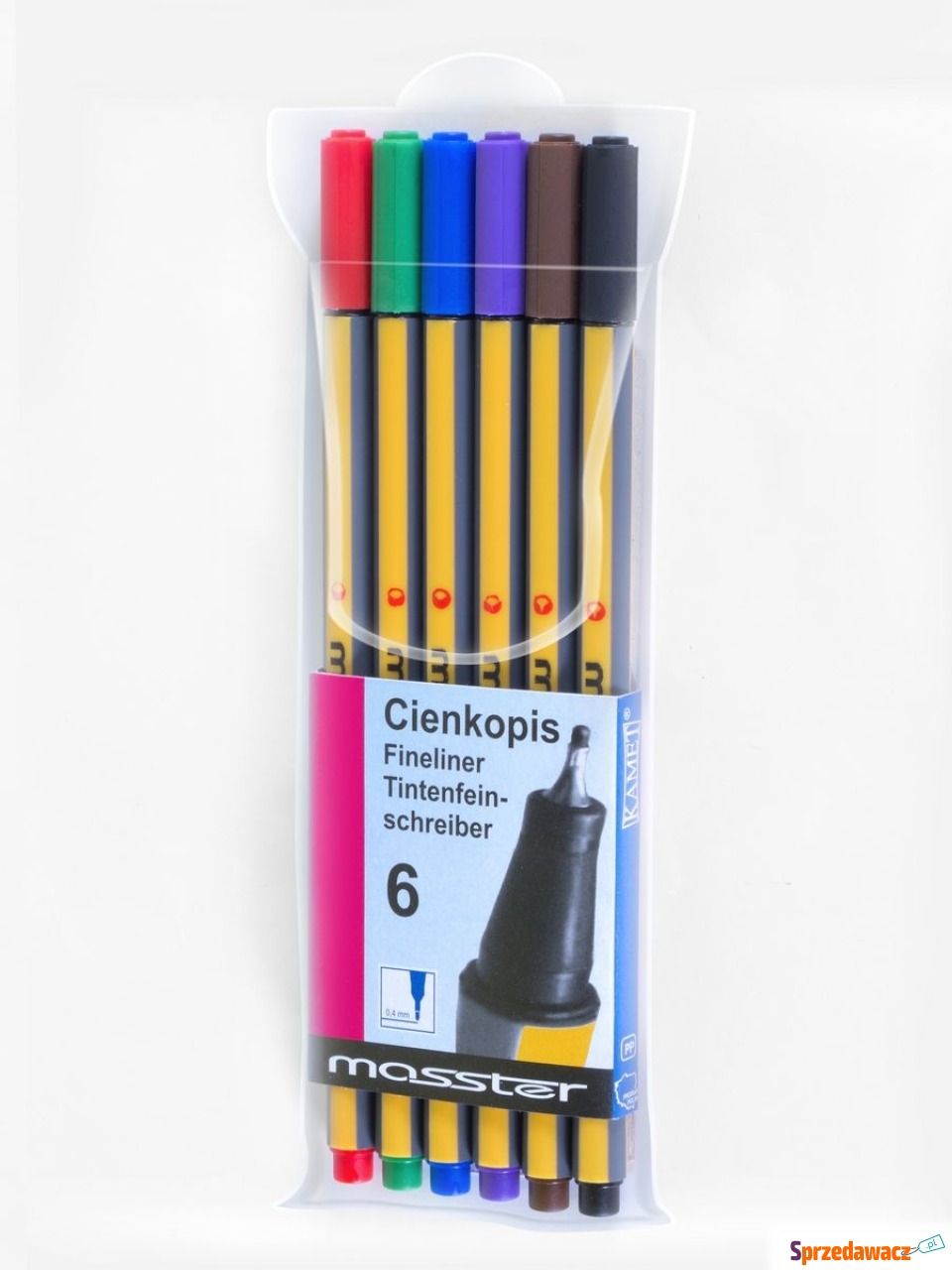 Cienkopis 0,4 Masster 6 kolor Kamet
