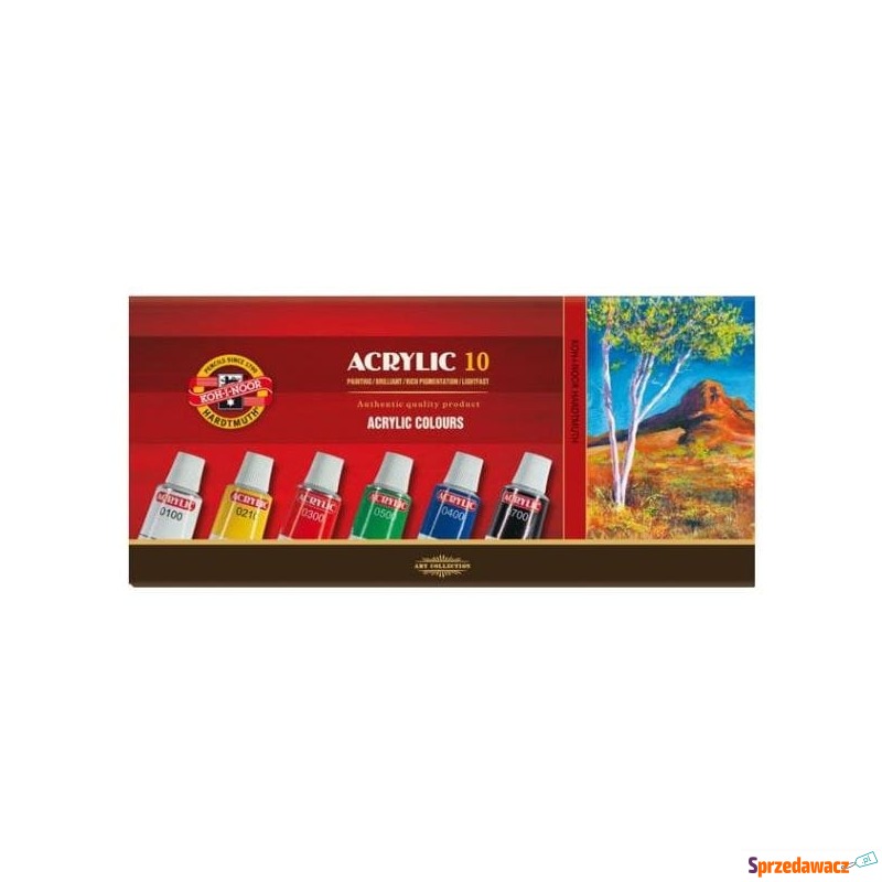 Farby akrylowe 10kol 16ml Koh-i-noor