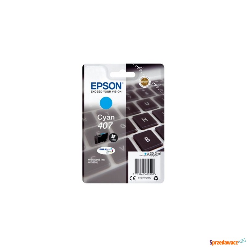 Tusz Oryginalny Epson 407 (C13T07U240) (Błęki... - Tusze, tonery - Skierniewice