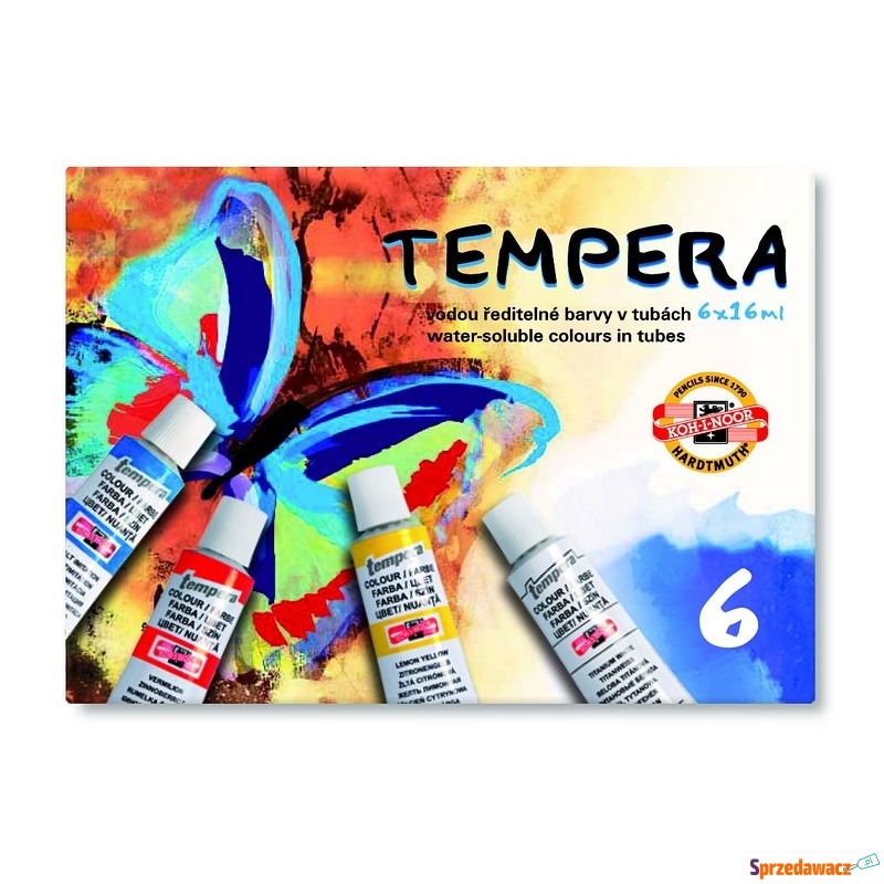 Farby tempera 6 kolor 16ml Koh-i-noor - Farby - Kalisz
