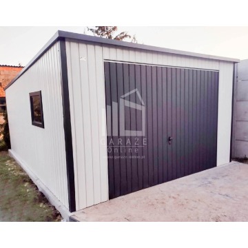 Garaż blaszany 4m x 5m pion -spad tył  Brama... - Garaże i wiaty - Niepołomice - zdjęcie 4