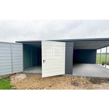 Garaż Blaszany  4m x 6m poziom - wiata 3x6 - spad... - Garaże i wiaty - Bełchatów - zdjęcie 2