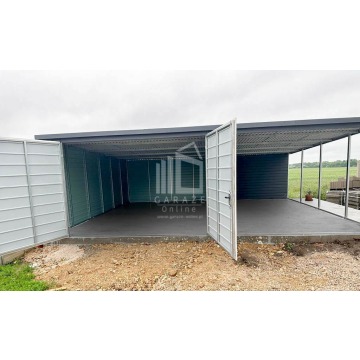 Garaż Blaszany  4m x 6m poziom - wiata 3x6 - spad... - Garaże i wiaty - Bełchatów - zdjęcie 3
