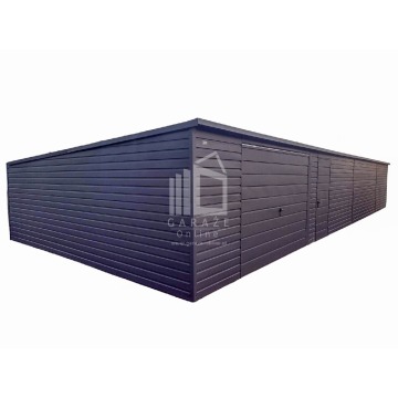 Garaż blaszany 15m x 6m - spad tył -  Brama u... - Garaże i wiaty - Koszalin - zdjęcie 1