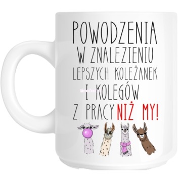 kubek na pożegnanie koleżanki z pracy od koleżanek i kolegów