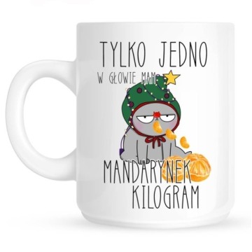 śmieszny kubek na święta
