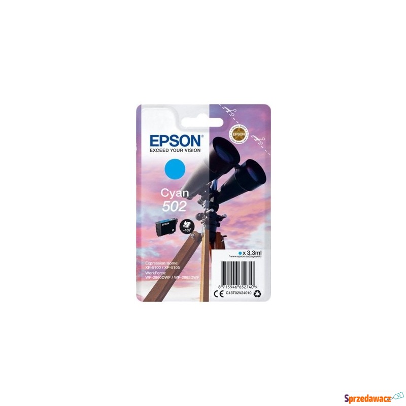 Tusz Oryginalny Epson 502 (C13T02V24010) (Błę... - Tusze, tonery - Rogoźnik