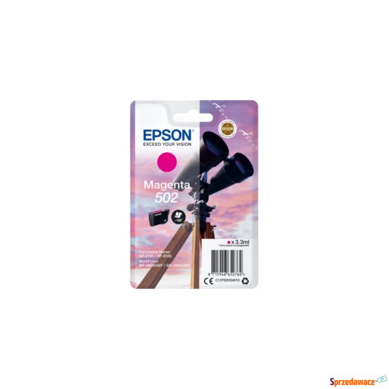 Tusz Oryginalny Epson 502 (C13T02V34010) (Pur... - Tusze, tonery - Wrocław