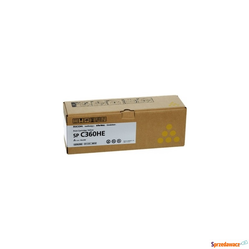 Toner Oryginalny Ricoh C360HE (408187) (Żółty)... - Tusze, tonery - Chełm