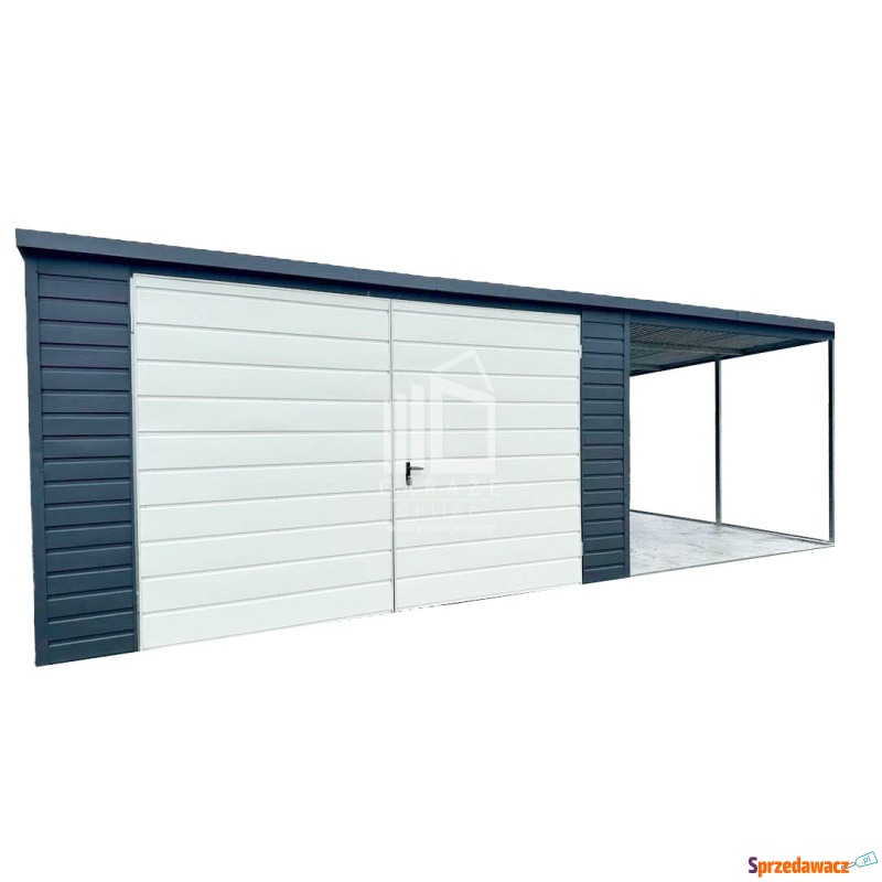Garaż Blaszany  4m x 6m poziom - wiata 3x6 - spad... - Garaże i wiaty - Bełchatów