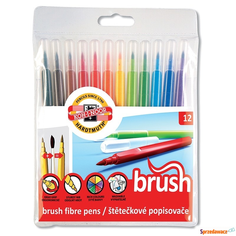 KIN FLAMASTRY 7710/9AB  PĘDZELKOWE...