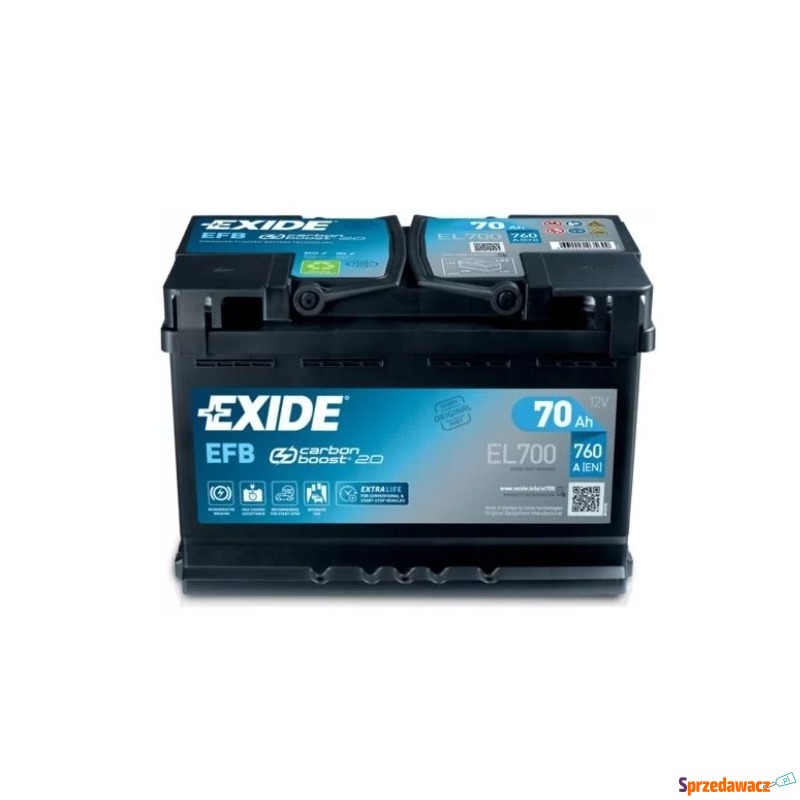 Akumulator 70Ah 760A Exide efb...