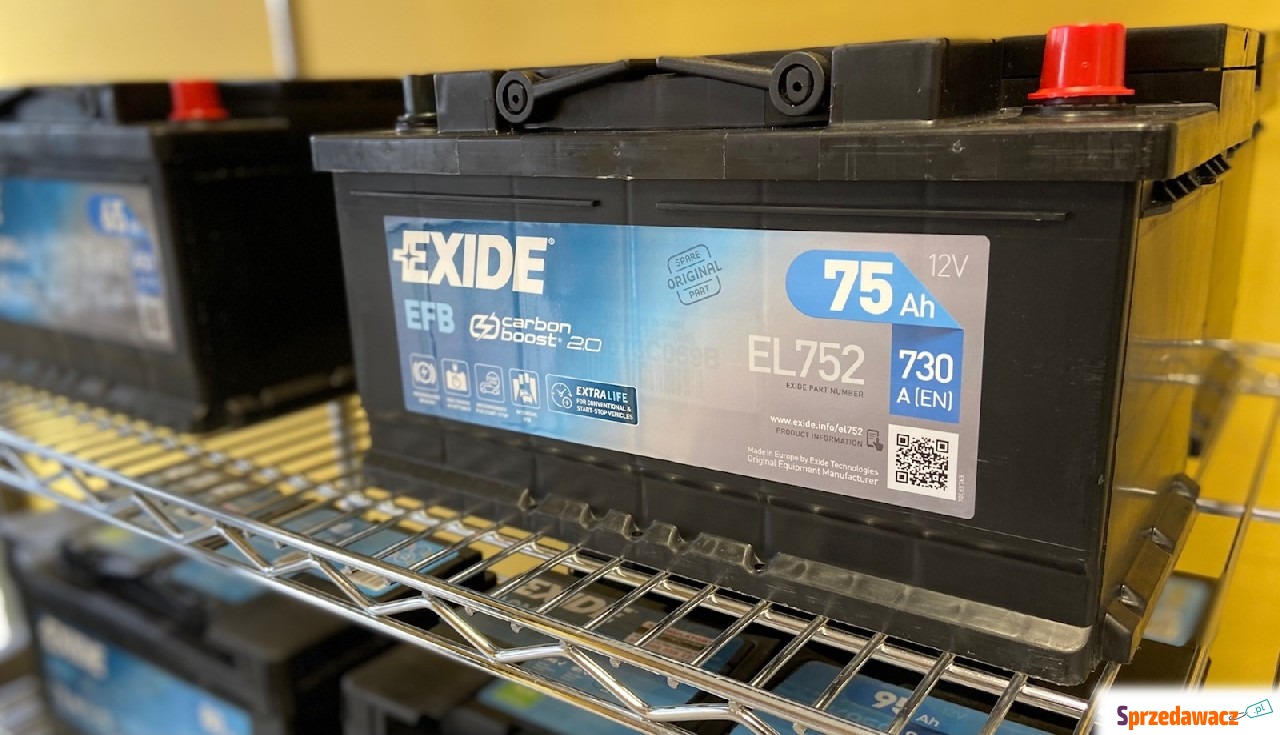 Akumulator EFB 12V 75Ah 730A Exide