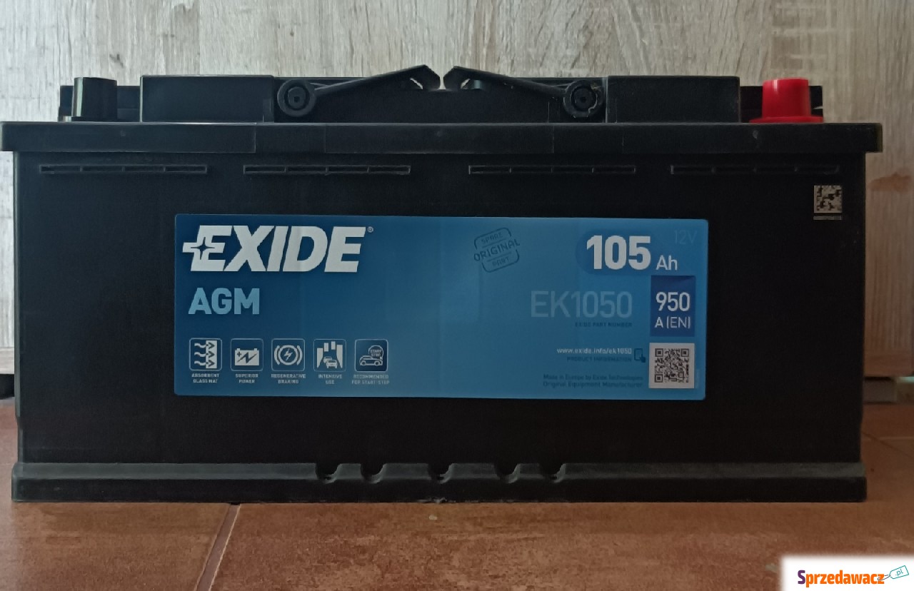 Akumulator AGM 12V 105Ah 950A Exide