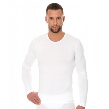 Koszulka męska Brubeck LS01120A biała