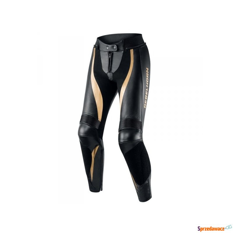 REBELHORN SPODNIE SKÓRZANE REBEL LADY BLACK/GOLD - Odzież motocyklowa - Kielce