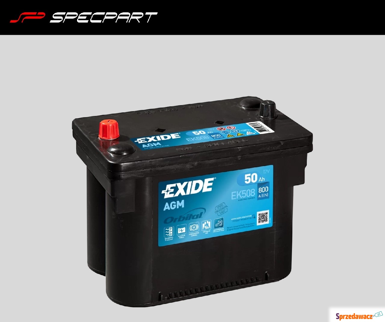 Akumulator 50Ah 800A Exide Orbital...